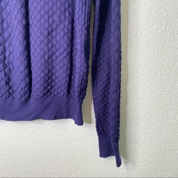 The Kooples Textured Knitted Crew Neck Sweater Navy - Picture 6 of 7